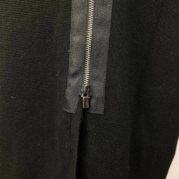 Talbots Petite Dress Womens Sz SP Black Merino Wool Front Zipper Sweater - Picture 3 of 10